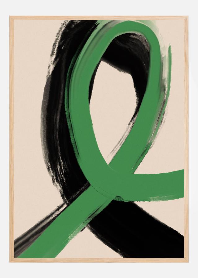 Bildverkstad Black And Green No 1 Poster