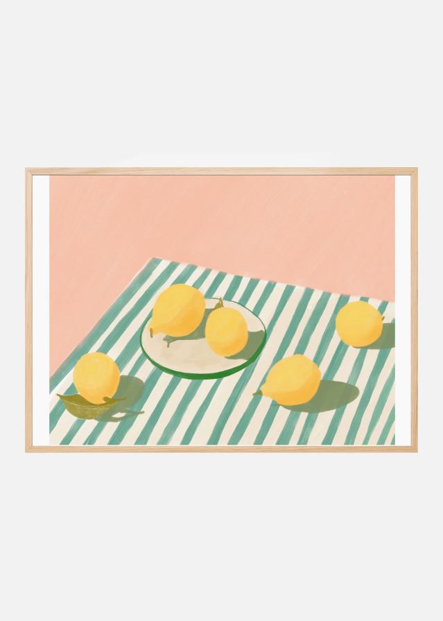 Bildverkstad Lemons and stripes Poster