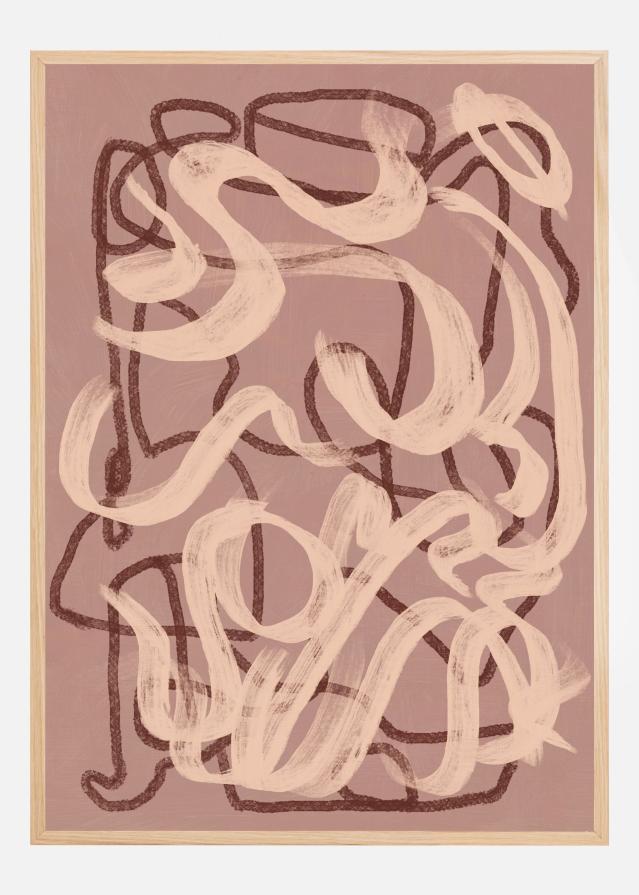 Bildverkstad Dry brush abstract in nude Poster