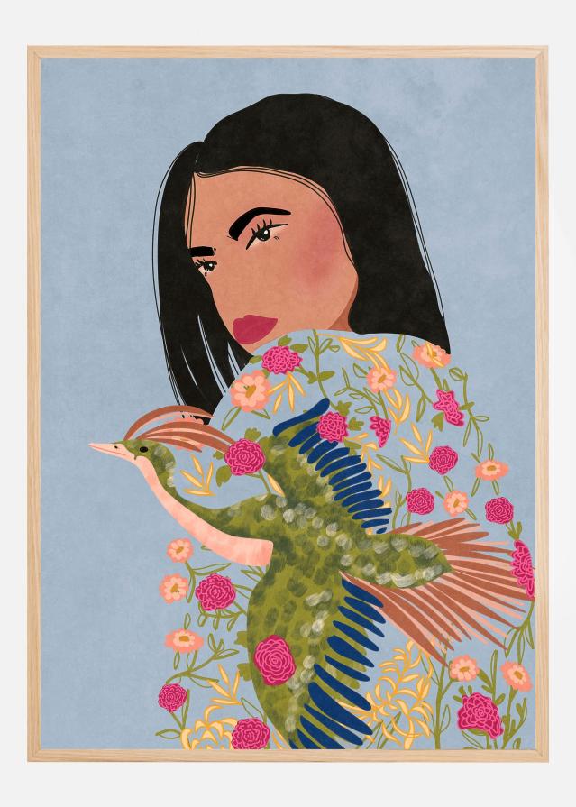 Bildverkstad Girl with Crane Poster