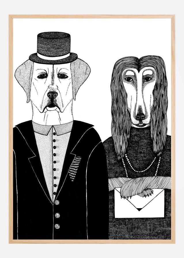 Bildverkstad Dogs Couple Poster