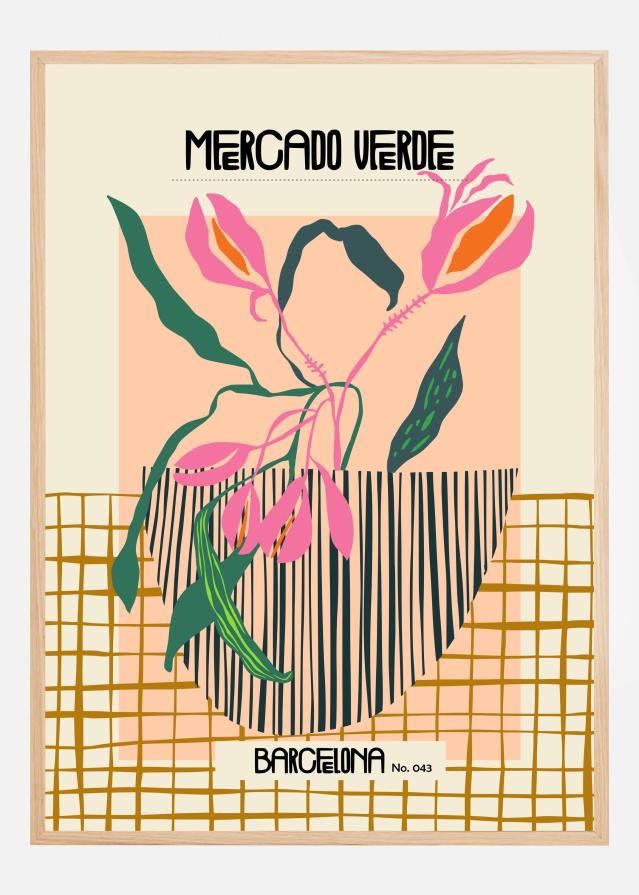 Bildverkstad Mercado verde Barcelona Poster