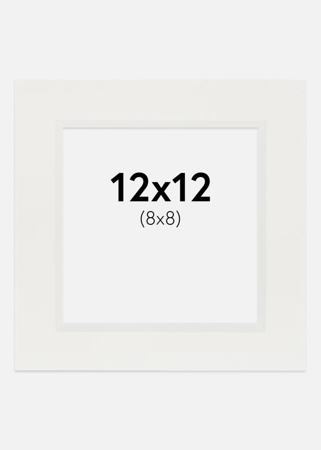 Konstlist Crescent Passe-partout Wit 3 mm (Witte kern) 12x12 cm (8x8)