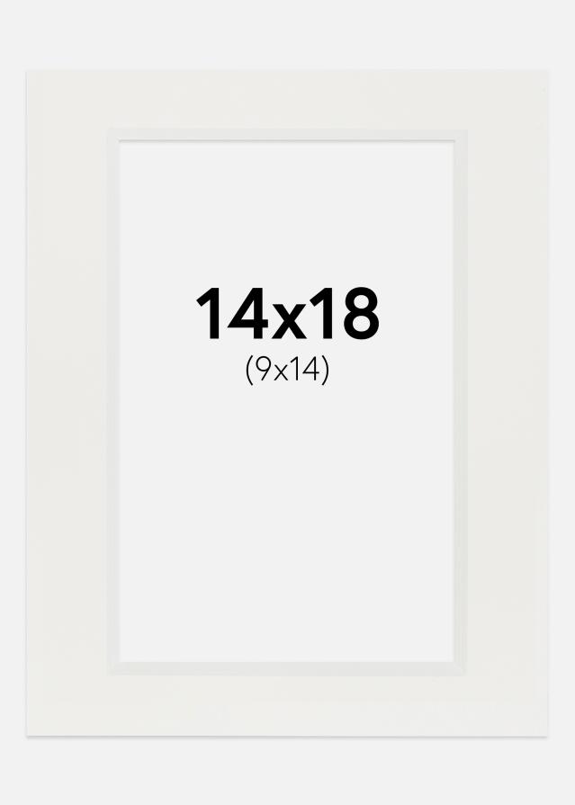 Konstlist Crescent Passe-partout Wit 3 mm (Witte kern) 14x18 cm (9x14)