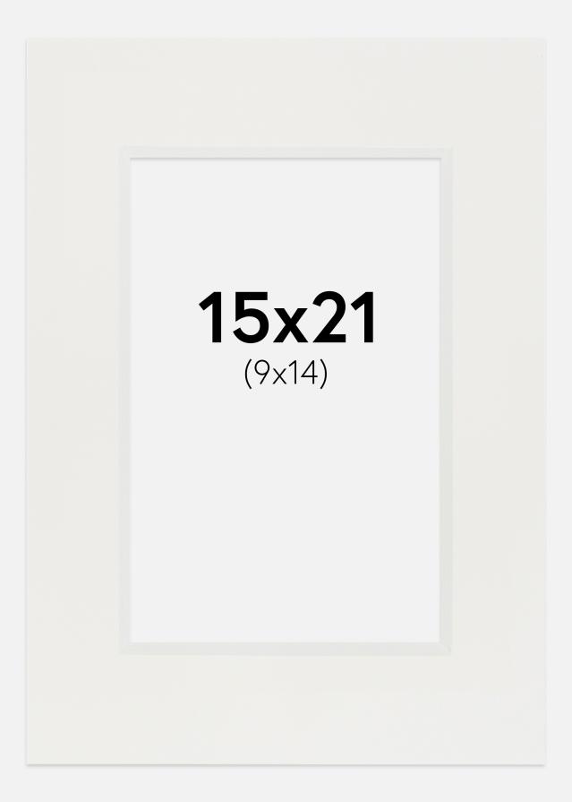 Konstlist Crescent Passe-partout Wit 3 mm (Witte kern) 15x21 cm (9x14)
