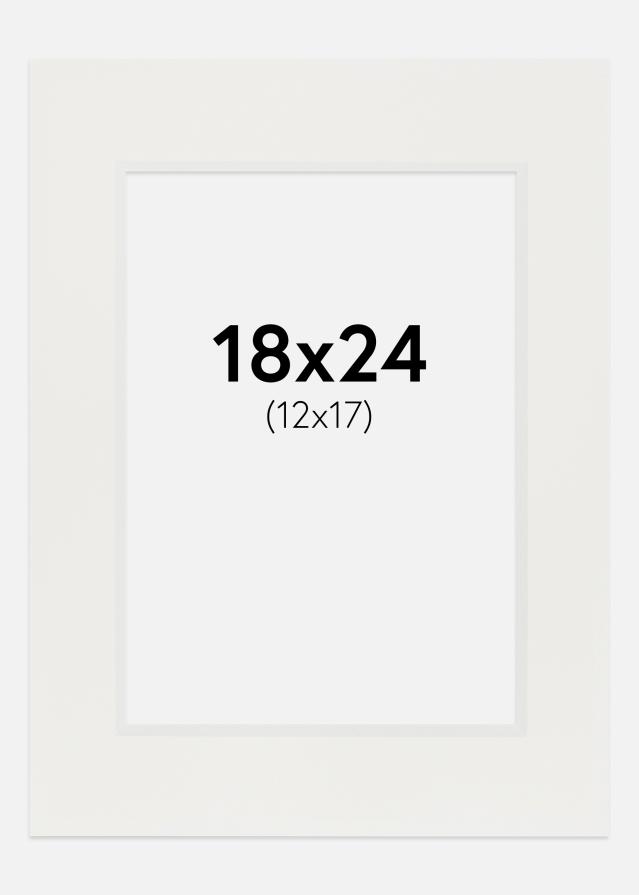 Konstlist Crescent Passe-partout Wit 3 mm (Witte kern) 18x24 cm (12x17)