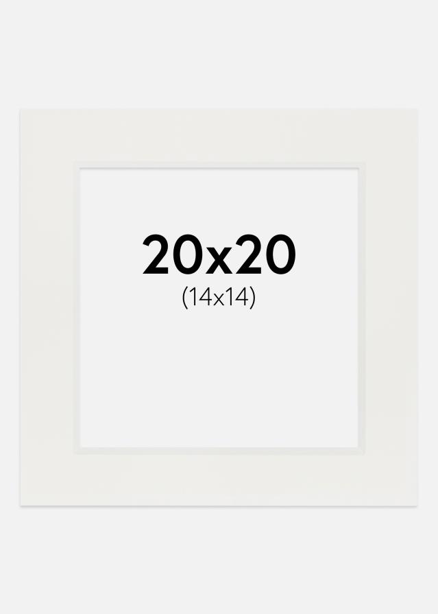 Konstlist Crescent Passe-partout Wit 3 mm (Witte kern) 20x20 cm (14x14)