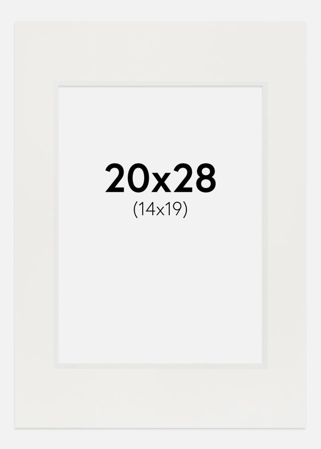 Konstlist Crescent Passe-partout Wit 3 mm (Witte kern) 20x28 cm (14x19)