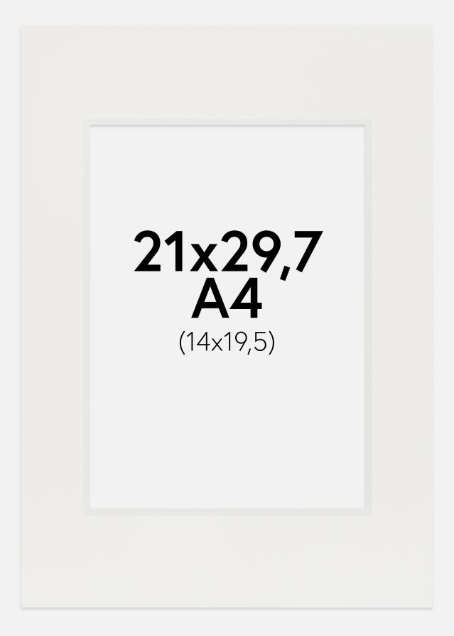 Konstlist Crescent Passe-partout Wit 3 mm (Witte kern) A4 21x29,7 cm (14x19,5)