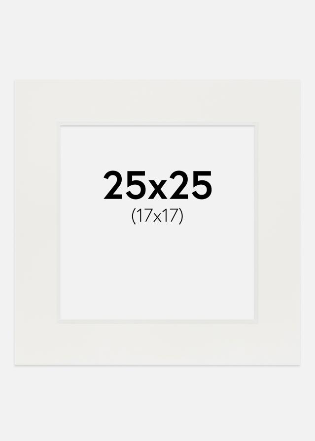 Konstlist Crescent Passe-partout Wit 3 mm (Witte kern) 25x25 cm (17x17)