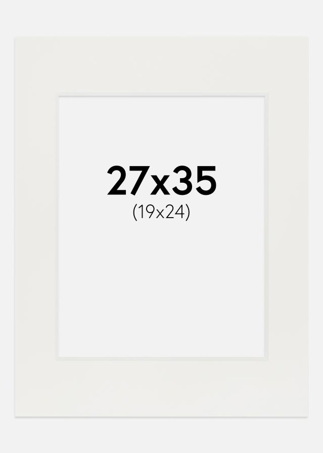 Konstlist Crescent Passe-partout Wit 3 mm (Witte kern) 27x35 cm (19x24)
