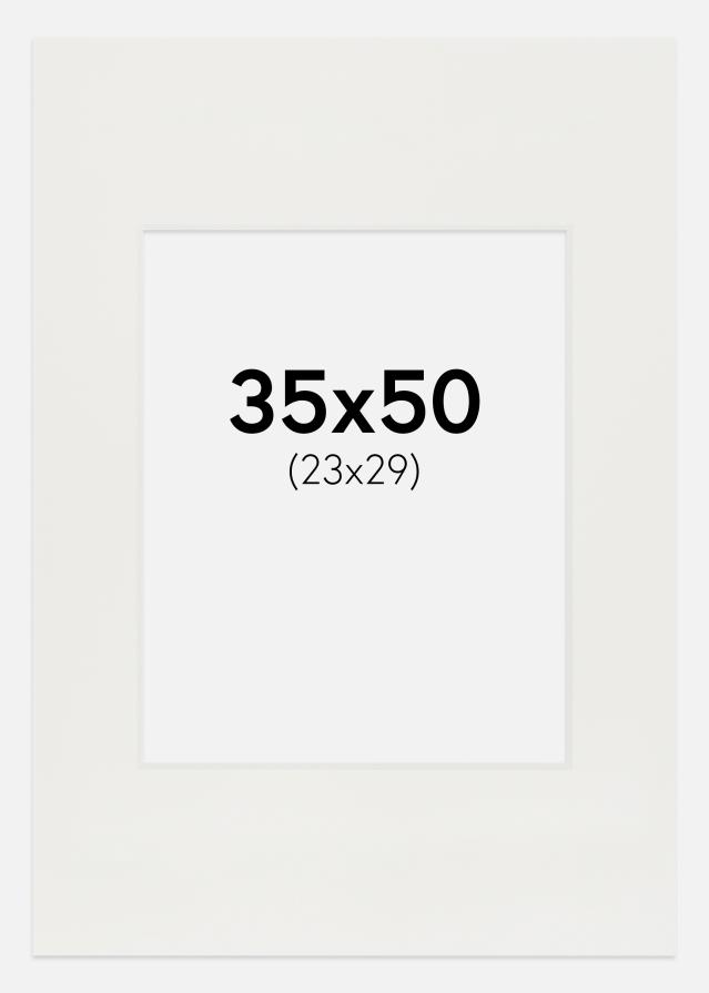 Konstlist Crescent Passe-partout Wit 3 mm (Witte kern) 35x50 cm (23x29)