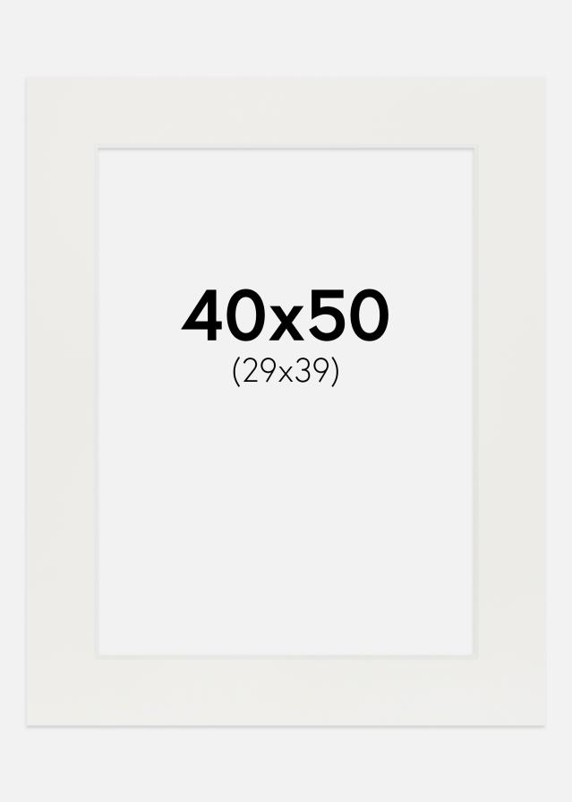 Konstlist Crescent Passe-partout Wit 3 mm (Witte kern) 40x50 cm (29x39)