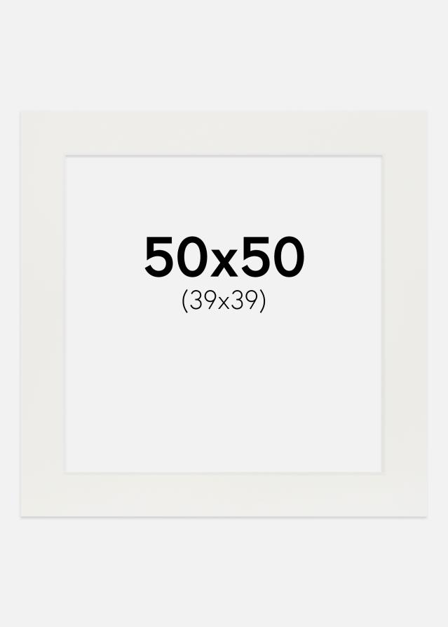 Konstlist Crescent Passe-partout Wit 3 mm (Witte kern) 50x50 cm (39x39)