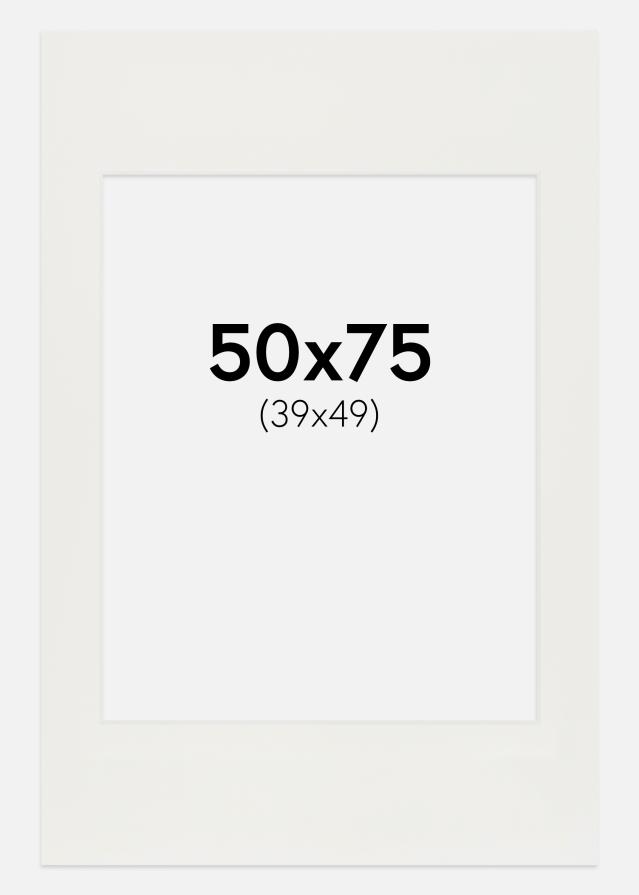 Konstlist Crescent Passe-partout Wit 3 mm (Witte kern) 50x75 cm (39x49)