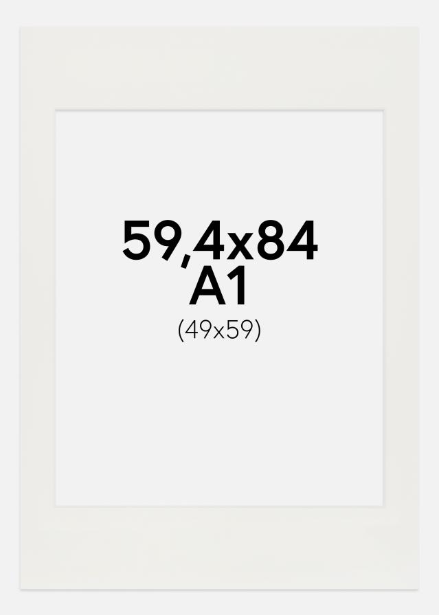 Konstlist Crescent Passe-partout Wit 3 mm (Witte kern) 59,4x84 cm (49x59)