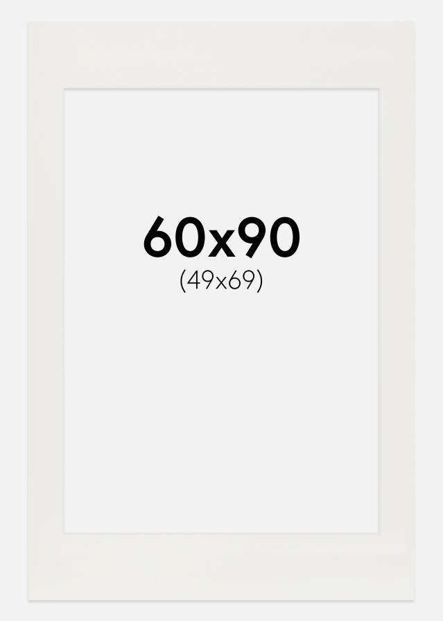 Konstlist Crescent Passe-partout Wit 3 mm (Witte kern) 60x90 cm (49x69)