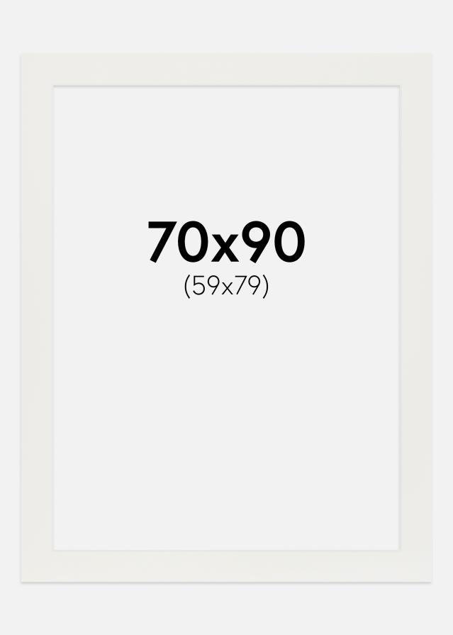 Konstlist Passe-partout Wit 3 mm (Witte kern) 70x90 cm (59x79)