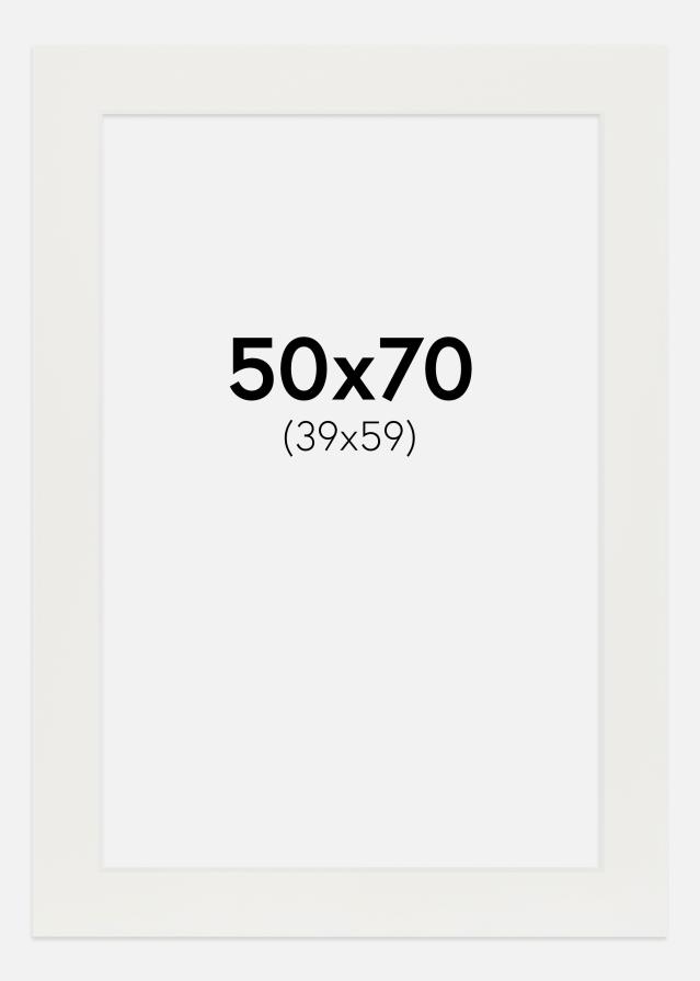 Konstlist Passe-partout Wit 3 mm (Witte kern) 50x70 cm (39x59)