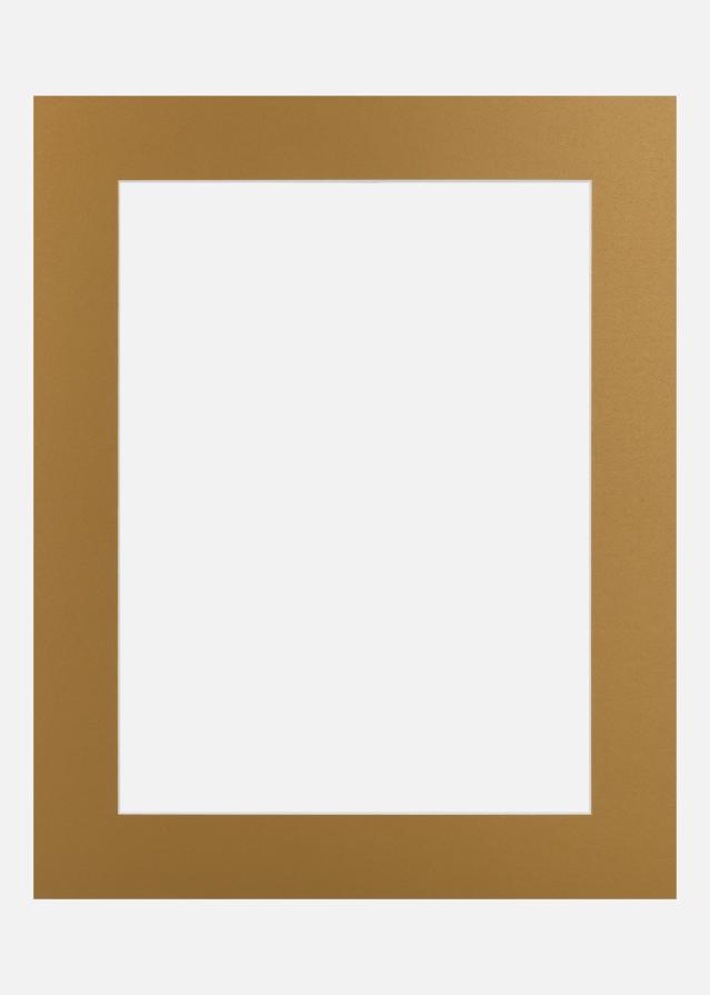 Jämtlands Ramfabrik Passepartout Brushed Brass Metal (Witte kern) A3 29,7x42 cm (19x29)