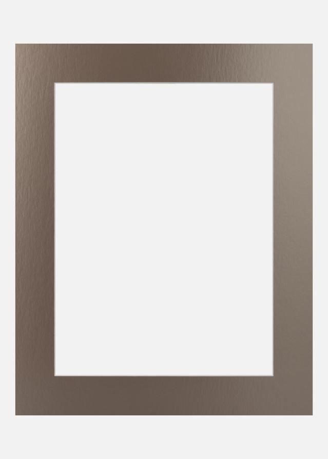 Jämtlands Ramfabrik Passepartout Rose Platinum Metal (Witte kern) A4 21x29,7 cm (14x19)