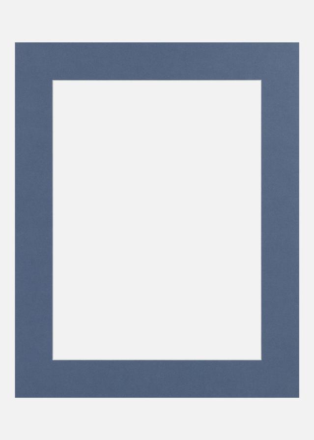 Jämtlands Ramfabrik Passepartout Blue Iris (Witte kern) 40x40 cm (29x29)