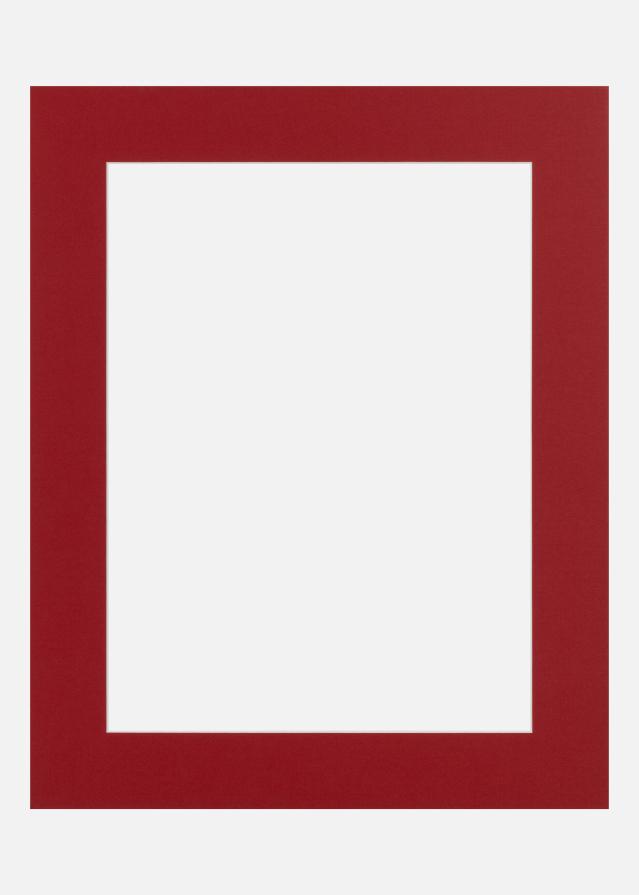 Jämtlands Ramfabrik Passepartout All American Red (Witte kern) 40x50 cm (28,7x41 - A3)