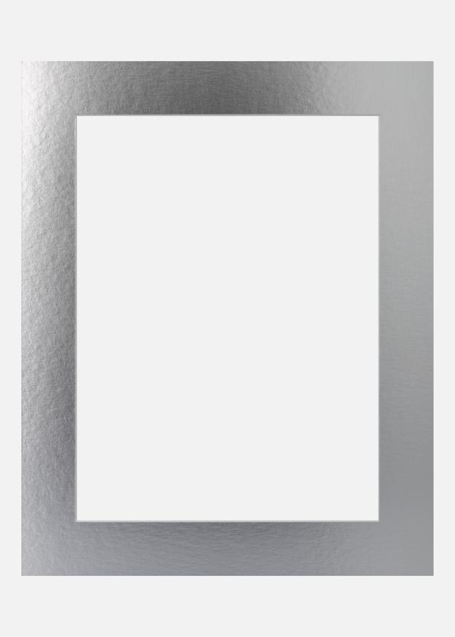 Jämtlands Ramfabrik Passepartout Silver Metal (Witte kern) 30x40 cm (20x28,7 - A4)