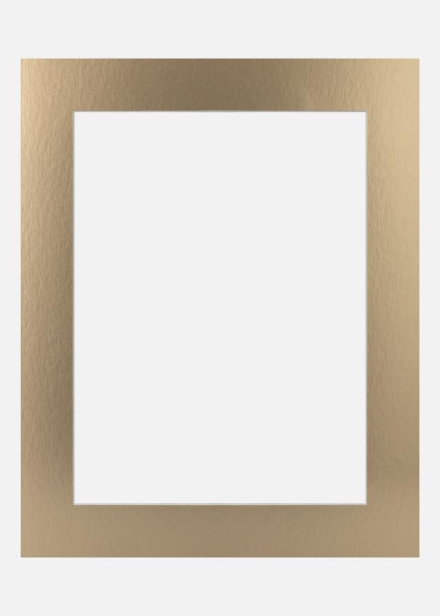 Jämtlands Ramfabrik Passepartout Gold Metal (Witte kern) 40x50 cm (28,7x41 - A3)