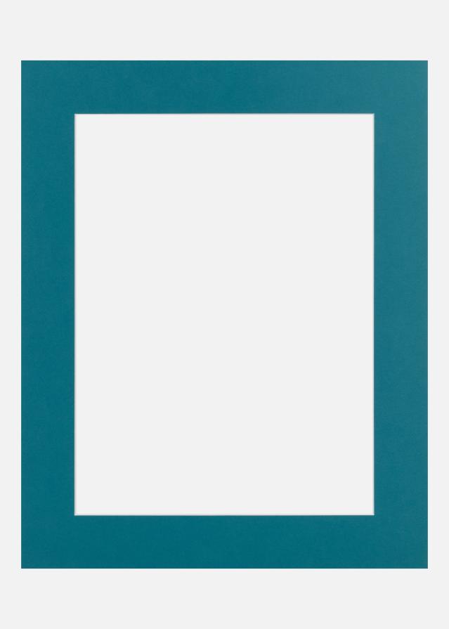 Jämtlands Ramfabrik Passepartout Aqua Green (Witte kern) 40x50 cm (29x39)