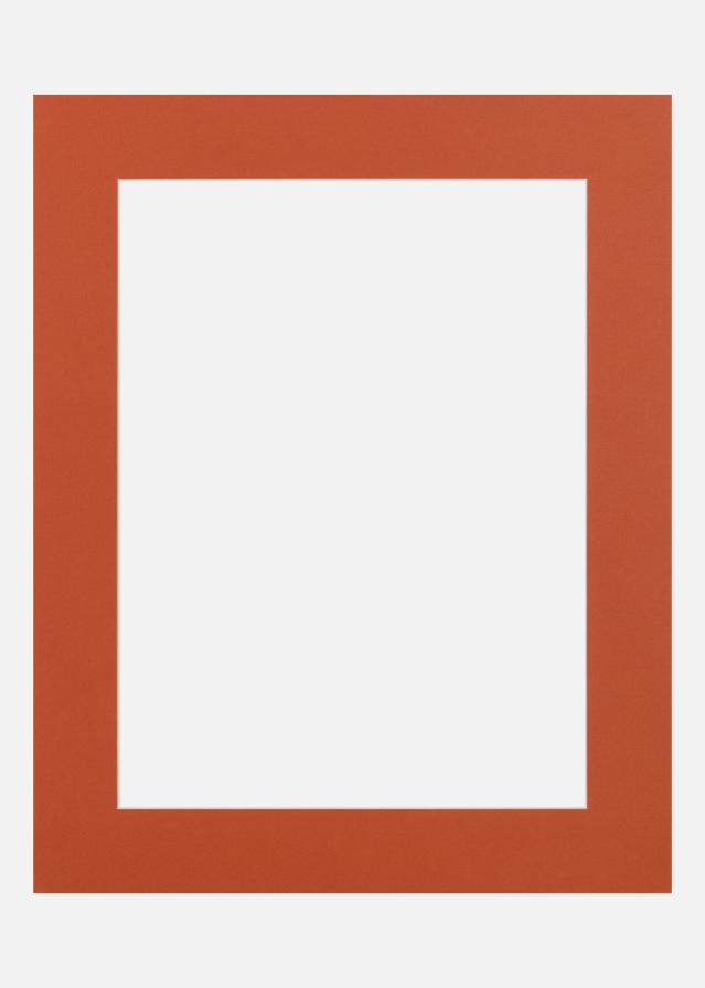 Jämtlands Ramfabrik Passepartout Burnt Orange (Witte kern) 50x50 cm (39x39)