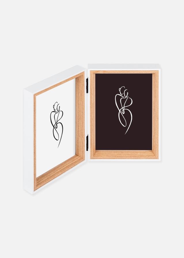 Walther Silhouette Vouwlijst Eik 10x15 cm - 2 foto's