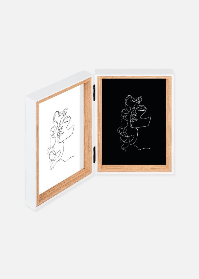 Walther Silhouette Vouwlijst Eik 13x18 cm - 2 foto's