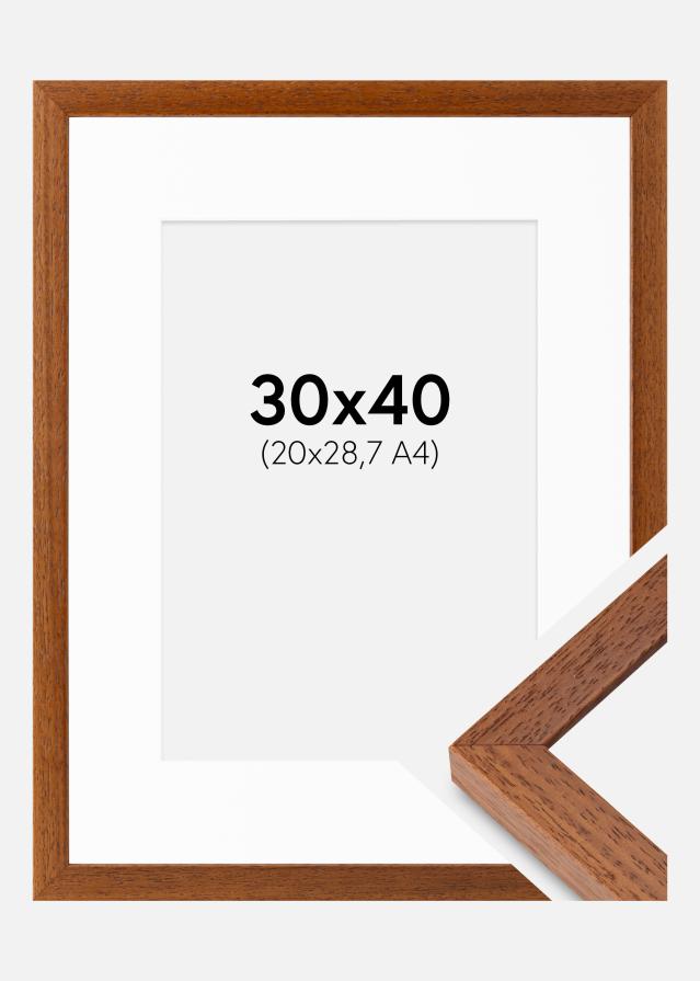 Ram med passepartou Fotokader Hermes Boek 30x40 cm - Passe-partout Wit 21x29,7 cm