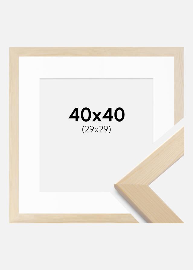 Ram med passepartou Fotokader Trendline Natuur 40x40 cm - Passe-partout Wit 30x30 cm