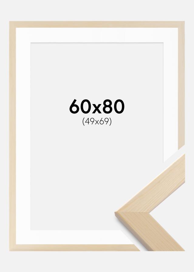 Ram med passepartou Fotokader Trendline Natuur 60x80 cm - Passe-partout Wit 50x70 cm