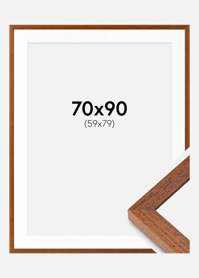 Ram med passepartou Fotokader Hermes Boek 70x90 cm - Passe-partout Wit 60x80 cm