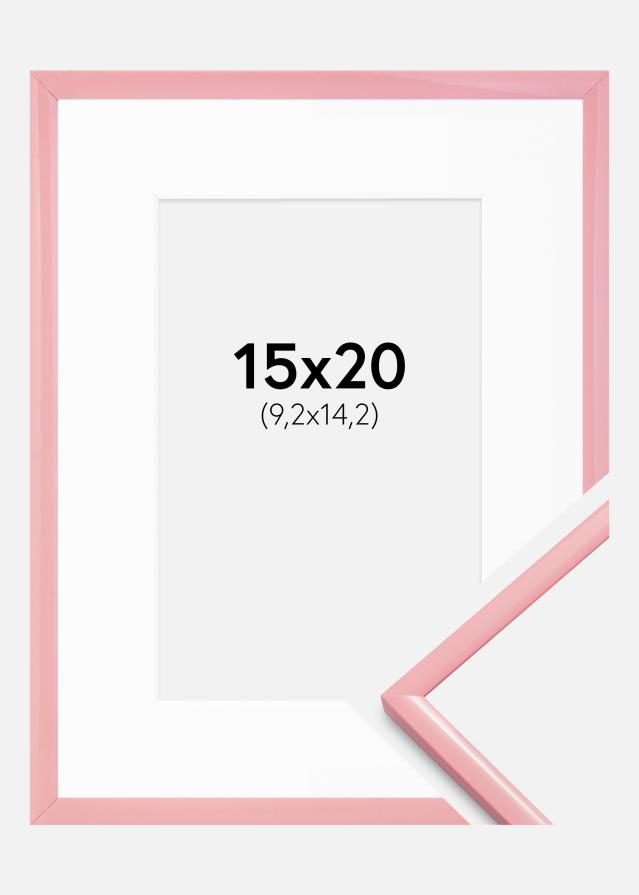 Ram med passepartou Fotokader New Lifestyle Roze 15x20 cm - Passe-partout Wit 4x6 inches