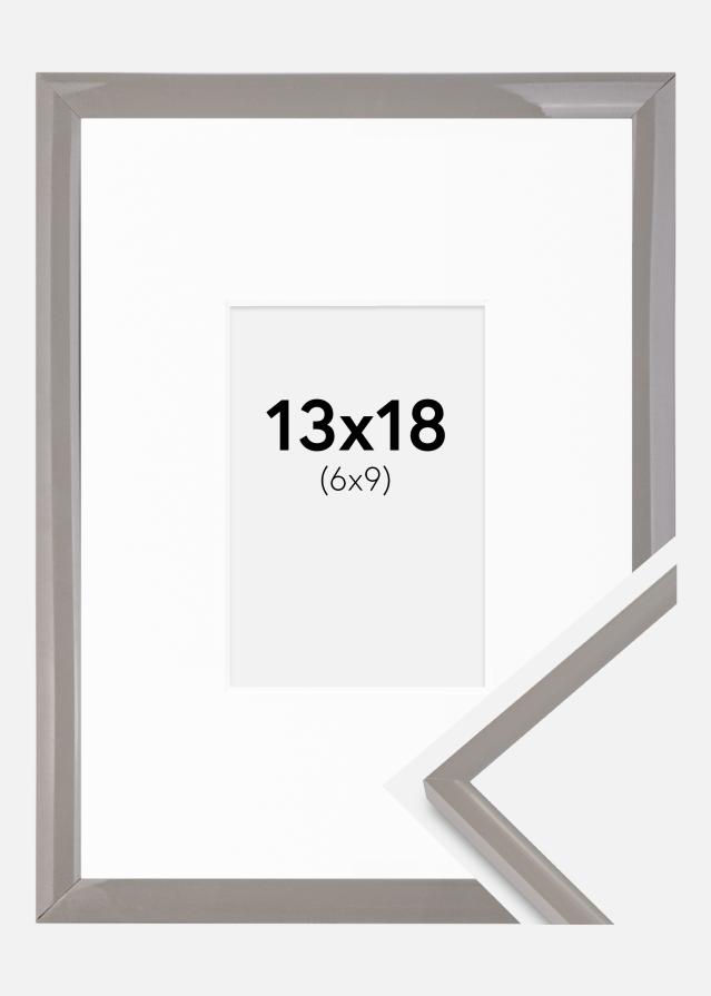 Ram med passepartou Fotokader New Lifestyle aarde grijs 13x18 cm - Passe-partout Wit 7x10 cm