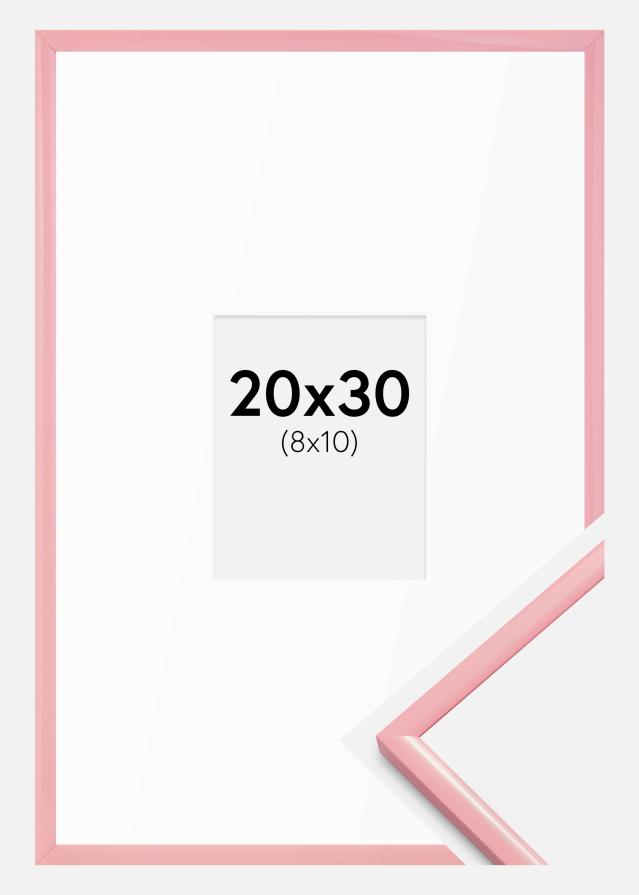 Ram med passepartou Fotokader New Lifestyle Roze 20x30 cm - Passe-partout Wit 9x11 cm