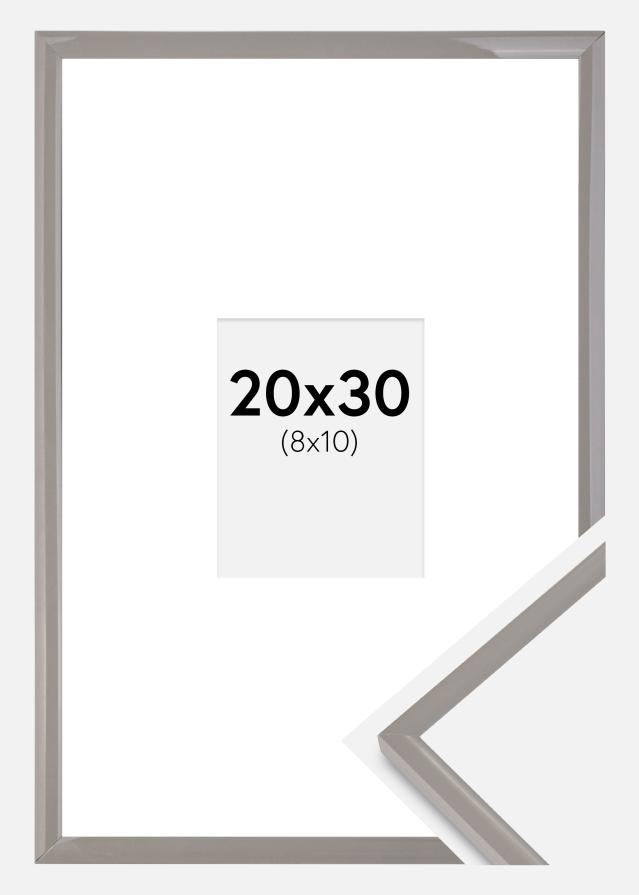 Ram med passepartou Fotokader New Lifestyle aarde grijs 20x30 cm - Passe-partout Wit 9x11 cm