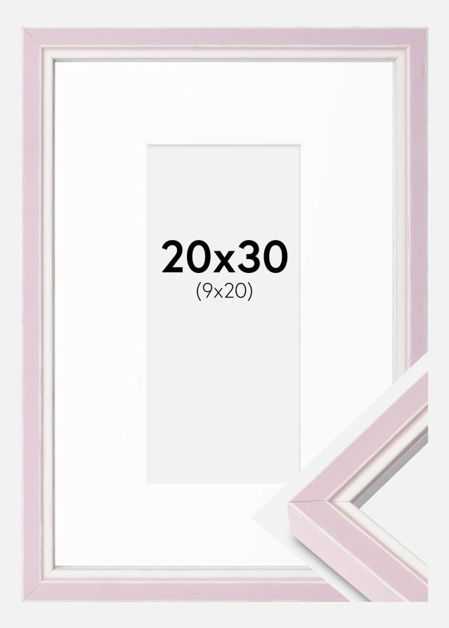 Ram med passepartou Fotokader Diana Roze 20x30 cm - Passe-partout Wit 10x21 cm