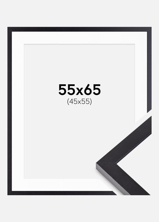Ram med passepartou Fotokader Selection Zwart 55x65 cm - Passe-partout Wit 46x56 cm