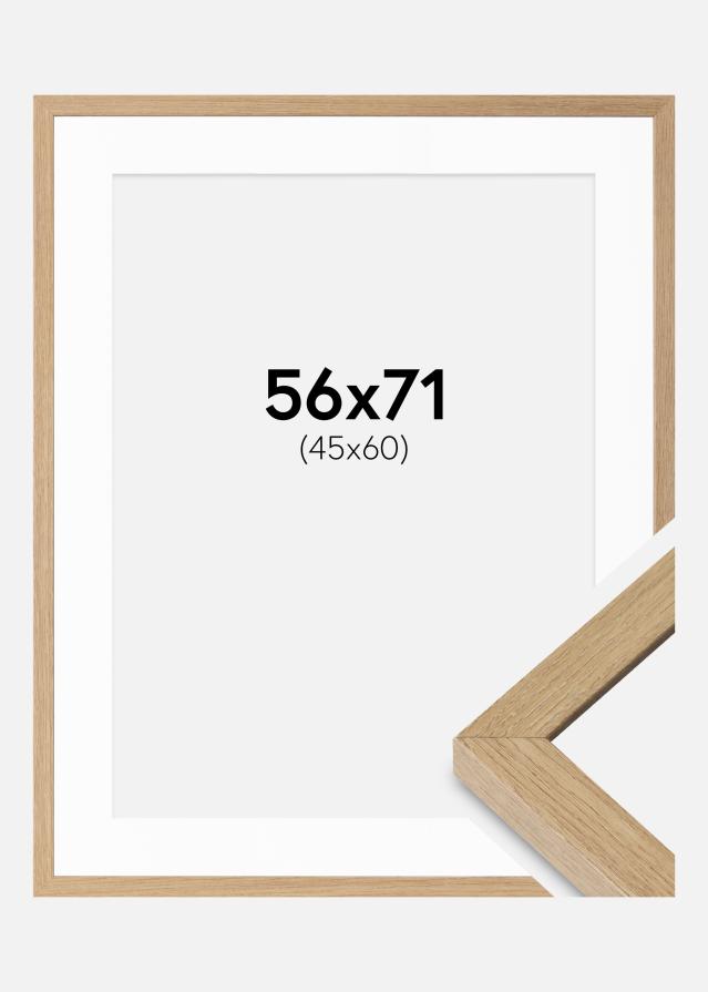 Ram med passepartou Fotokader Hermes Natuurlijk Eik 56x71 cm - Passe-partout Wit 46x61 cm
