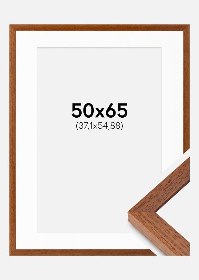 Ram med passepartou Fotokader Hermes Boek 50x65 cm - Passe-partout Wit 15x22 inches