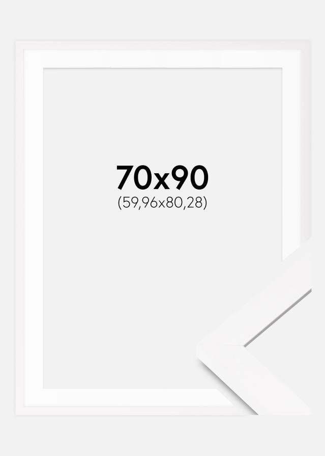 Ram med passepartou Fotokader BGA Classic Wit 70x90 cm - Passe-partout Wit 24x32 inches