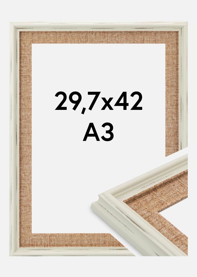 Jämtlands Ramfabrik Kader Sandweave Acrylglas Wit 29,7x42 cm (A3)