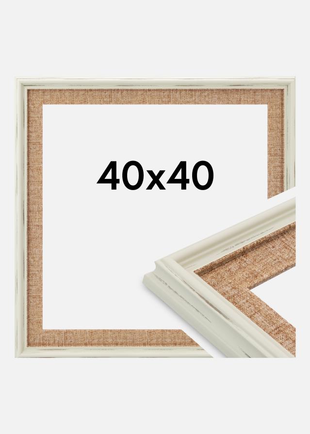 Jämtlands Ramfabrik Kader Sandweave Acrylglas Wit 40x40 cm