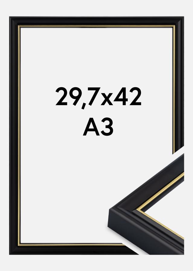 Jämtlands Ramfabrik Kader Canterbury Acrylglas Zwart 29,7x42 cm (A3)