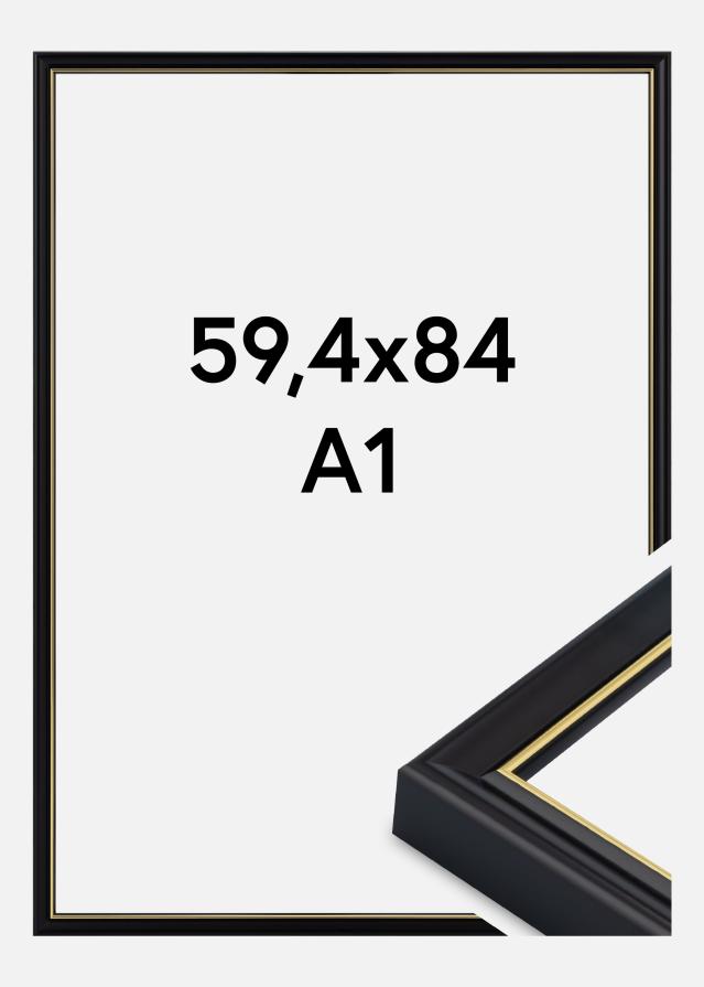 Jämtlands Ramfabrik Kader Canterbury Acrylglas Zwart 59,4x84,1 cm (A1)